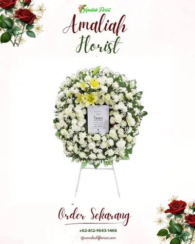 Krans Bunga Duka Cita di Cakranegara Selatan